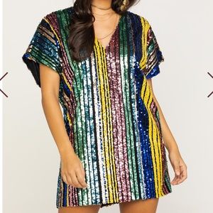 By Together women’s multi-color sequin dress